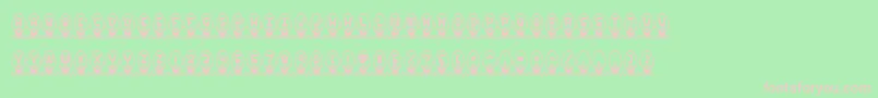 Xmaslght Font – Pink Fonts on Green Background