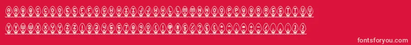 Xmaslght Font – Pink Fonts on Red Background
