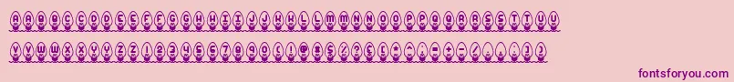 Police Xmaslght – polices violettes sur fond rose