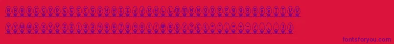 Xmaslght Font – Purple Fonts on Red Background