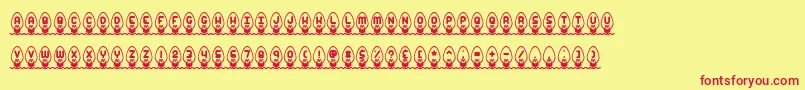 Xmaslght Font – Red Fonts on Yellow Background