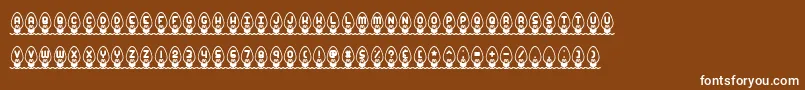 Xmaslght Font – White Fonts on Brown Background