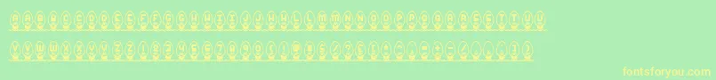 Xmaslght Font – Yellow Fonts on Green Background