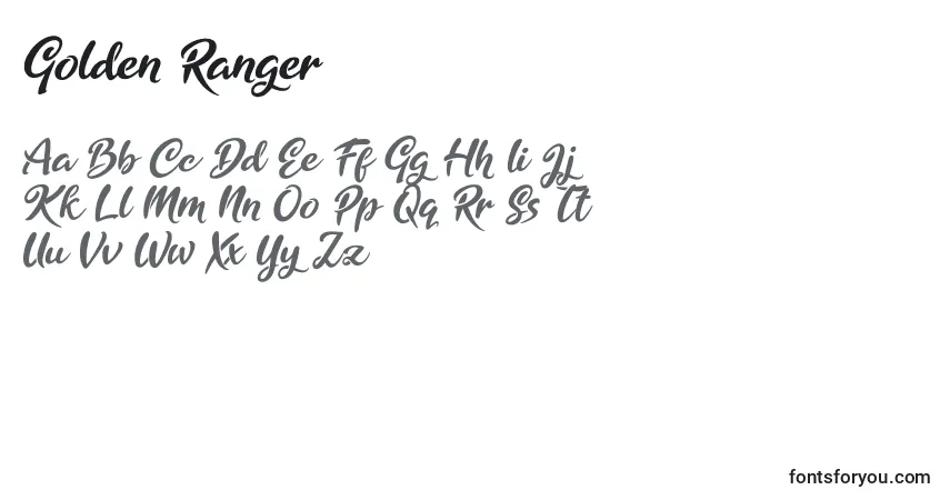 Golden Ranger Font – alphabet, numbers, special characters