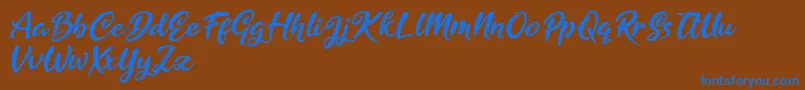 Golden Ranger Font – Blue Fonts on Brown Background