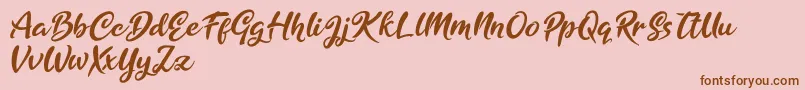 Golden Ranger Font – Brown Fonts on Pink Background