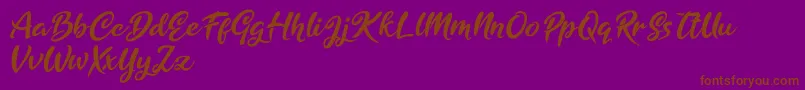 Golden Ranger Font – Brown Fonts on Purple Background