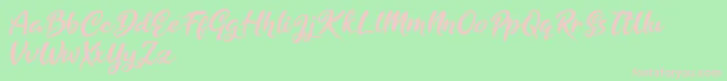 Golden Ranger Font – Pink Fonts on Green Background