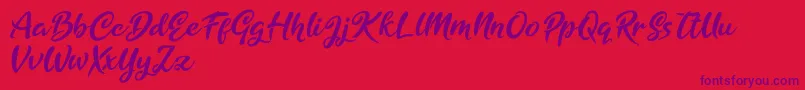 Golden Ranger Font – Purple Fonts on Red Background