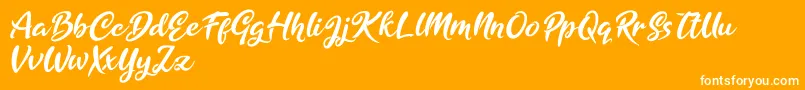 Golden Ranger Font – White Fonts on Orange Background