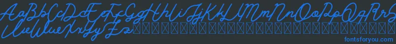 Golden Slayer Font – Blue Fonts on Black Background