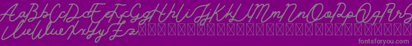 Golden Slayer-Schriftart – Graue Schriften auf violettem Hintergrund