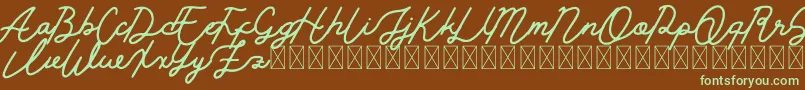 Golden Slayer Font – Green Fonts on Brown Background