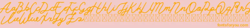 Golden Slayer Font – Orange Fonts on Pink Background