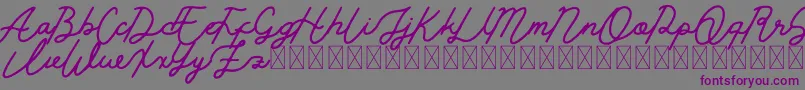 Golden Slayer Font – Purple Fonts on Gray Background