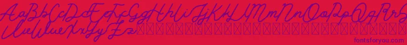 Golden Slayer Font – Purple Fonts on Red Background