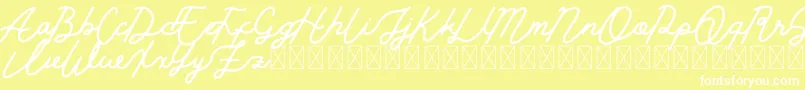 Golden Slayer Font – White Fonts on Yellow Background