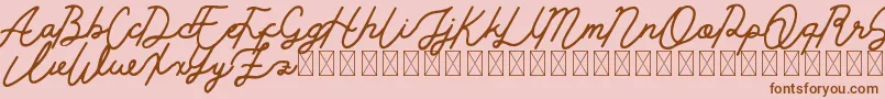 Golden Slayer Font – Brown Fonts on Pink Background