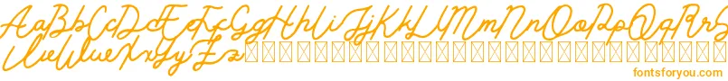 Golden Slayer Font – Orange Fonts on White Background