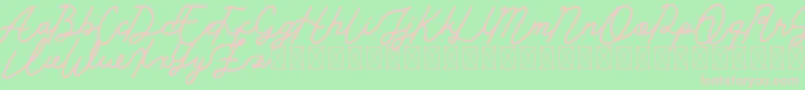 Golden Slayer Font – Pink Fonts on Green Background
