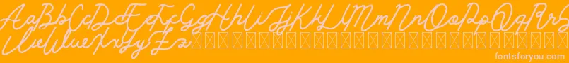 Golden Slayer Font – Pink Fonts on Orange Background