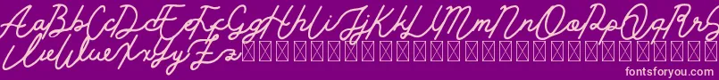Golden Slayer Font – Pink Fonts on Purple Background