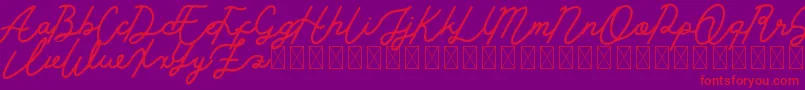 フォントGolden Slayer – 紫の背景に赤い文字