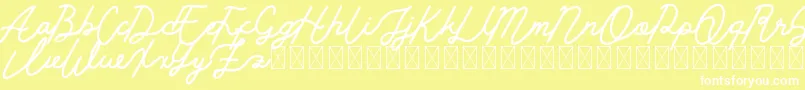 Golden Slayer Font – White Fonts on Yellow Background