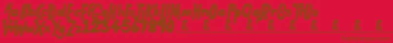 Golden Star Font – Brown Fonts on Red Background
