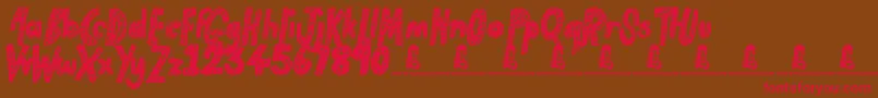 Golden Star Font – Red Fonts on Brown Background