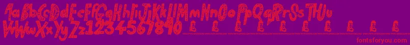 Golden Star Font – Red Fonts on Purple Background