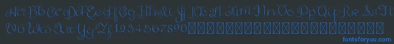 GoldenAge PersonalUse Font – Blue Fonts on Black Background