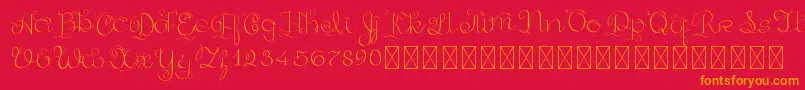 GoldenAge PersonalUse Font – Orange Fonts on Red Background