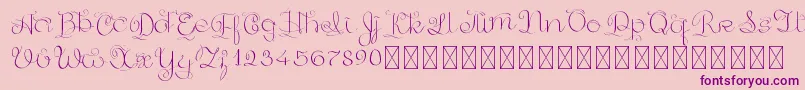 GoldenAge PersonalUse-Schriftart – Violette Schriften auf rosa Hintergrund