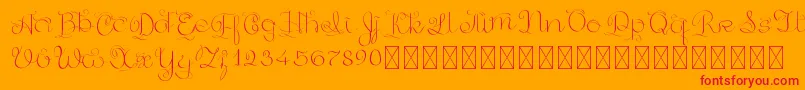 GoldenAge PersonalUse Font – Red Fonts on Orange Background