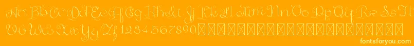 GoldenAge PersonalUse Font – Yellow Fonts on Orange Background