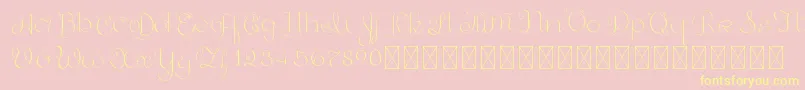 GoldenAge PersonalUse Font – Yellow Fonts on Pink Background