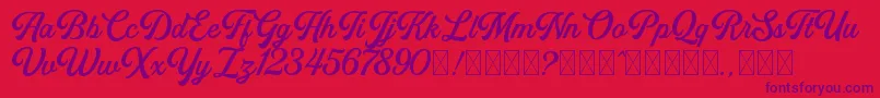 More about GoldenHillsDEMO Font GoldenHillsDEMO Font – Purple Fonts on Red Background
