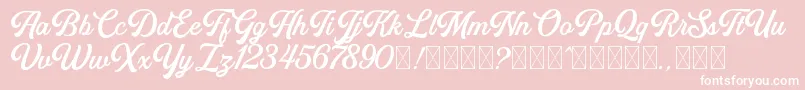 GoldenHillsDEMO Font – White Fonts on Pink Background