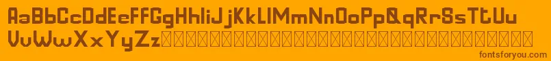 GoldinFinanceDEMORegular Font – Brown Fonts on Orange Background