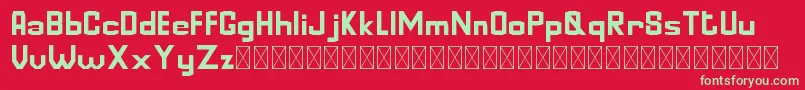 フォントGoldinFinanceDEMORegular – 赤い背景に緑の文字