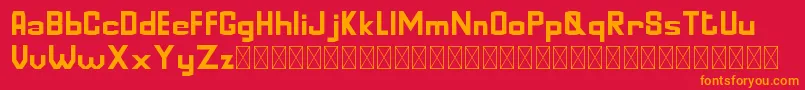 Шрифт GoldinFinanceDEMORegular – оранжевые шрифты на красном фоне