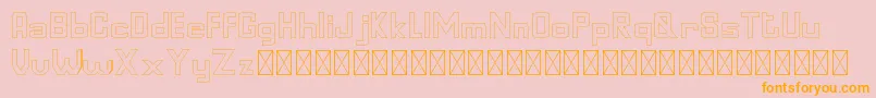 GoldinFinanceDEMOStoroke Font – Orange Fonts on Pink Background