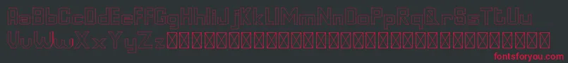 GoldinFinanceDEMOStoroke Font – Red Fonts on Black Background