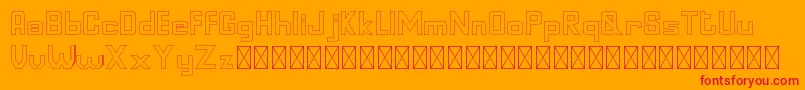 GoldinFinanceDEMOStoroke Font – Red Fonts on Orange Background