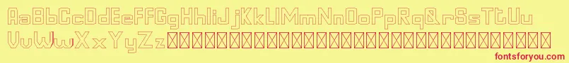 GoldinFinanceDEMOStoroke Font – Red Fonts on Yellow Background
