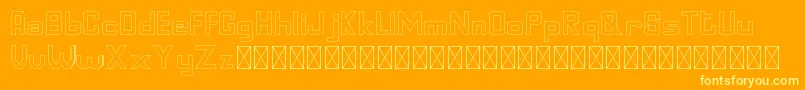 GoldinFinanceDEMOStoroke Font – Yellow Fonts on Orange Background