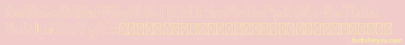 GoldinFinanceDEMOStoroke Font – Yellow Fonts on Pink Background