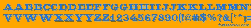 フォントGoldmine – オレンジの背景に青い文字