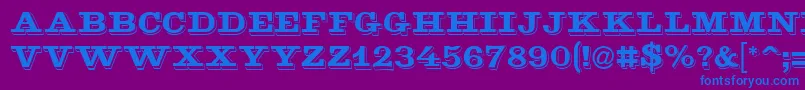 Goldmine Font – Blue Fonts on Purple Background